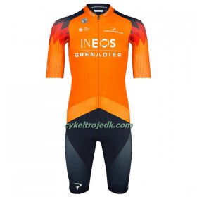 Cykeltøj + Cykelshorts 2023 INEOS Grenadiers Orange Mørkeblå